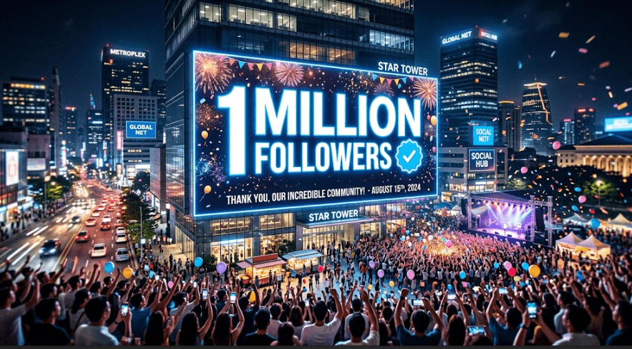 1 Million Followers with Verified Badge