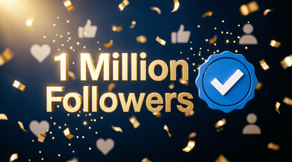 1 Million Followers with Verified Badge