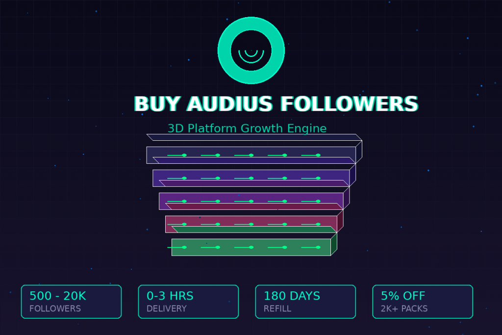 Buy Audius Followers 3d image